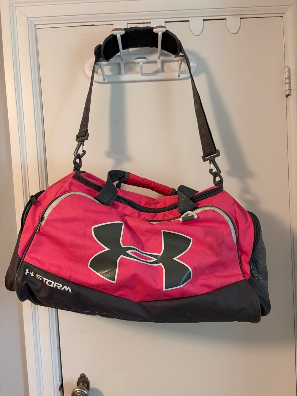 Under Armour Pink and Black Storm Travel Duffle Bag